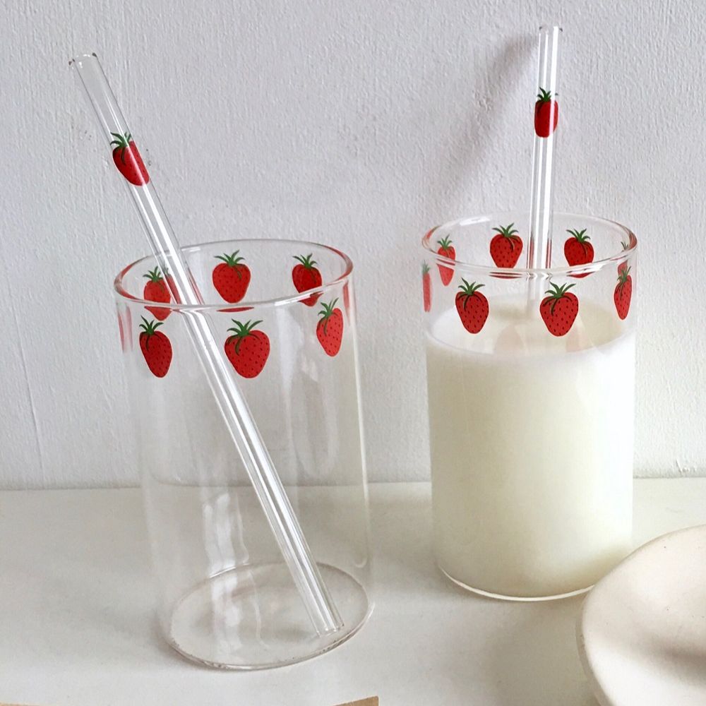 300ml Strawberry Cute Glass Cup