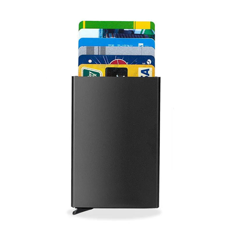 Anti-theft ID Credit Card Holder Porte Carte Thin Aluminium Metal Wallets Pocket Case Bank Women Men Credit Card Box