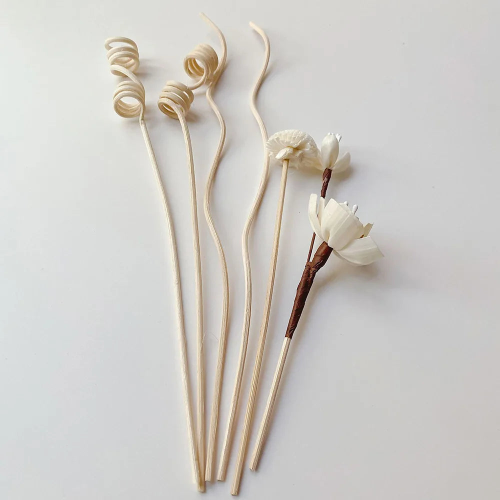 6PCS Flower Fragrance Stick Fireless Aromatherapy Rattan Sticks Fragrance Diffuser DIY Home Decor