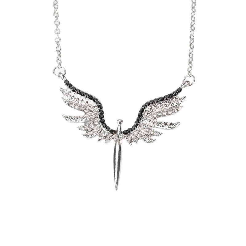 Stainless Steel Angel Wings Pendant Necklaces for Women Fashion Jewelry