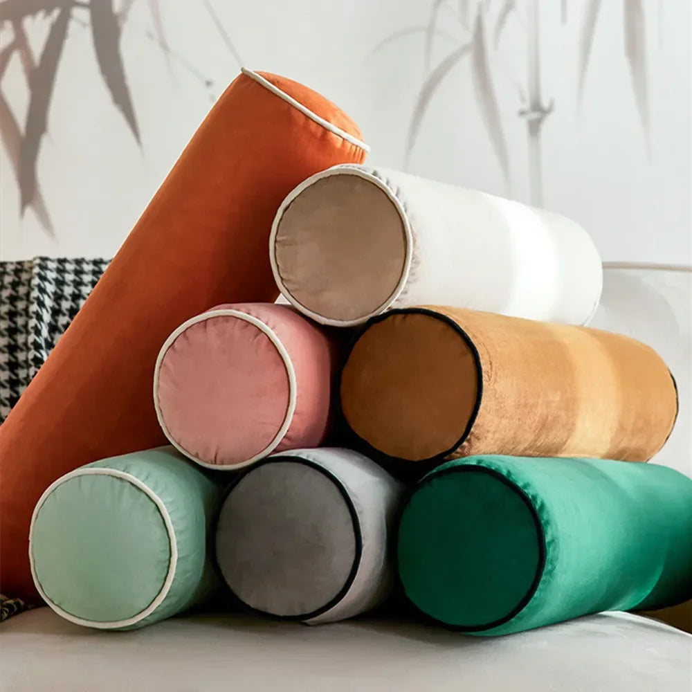 Sofa Cushion Home Living Room Throw Bedside Back Pillow Car Office Bedroom Lumbar Pillow Velvet Candy Sleeping Pillow A0
