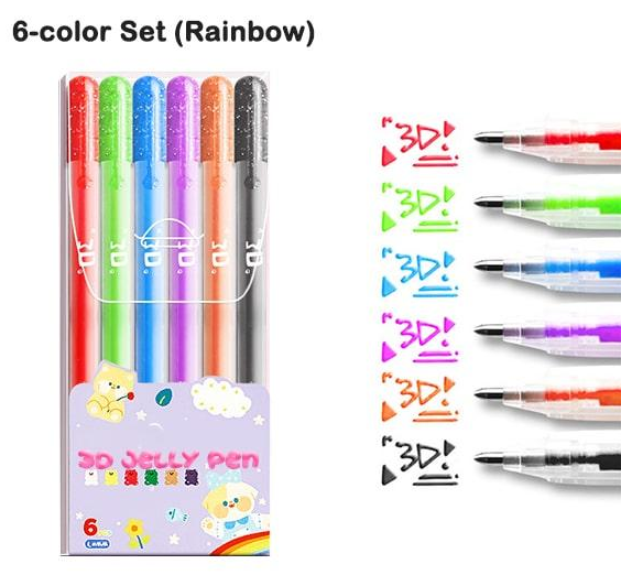 3D Jelly Pen Set (6PCS/12PCS)