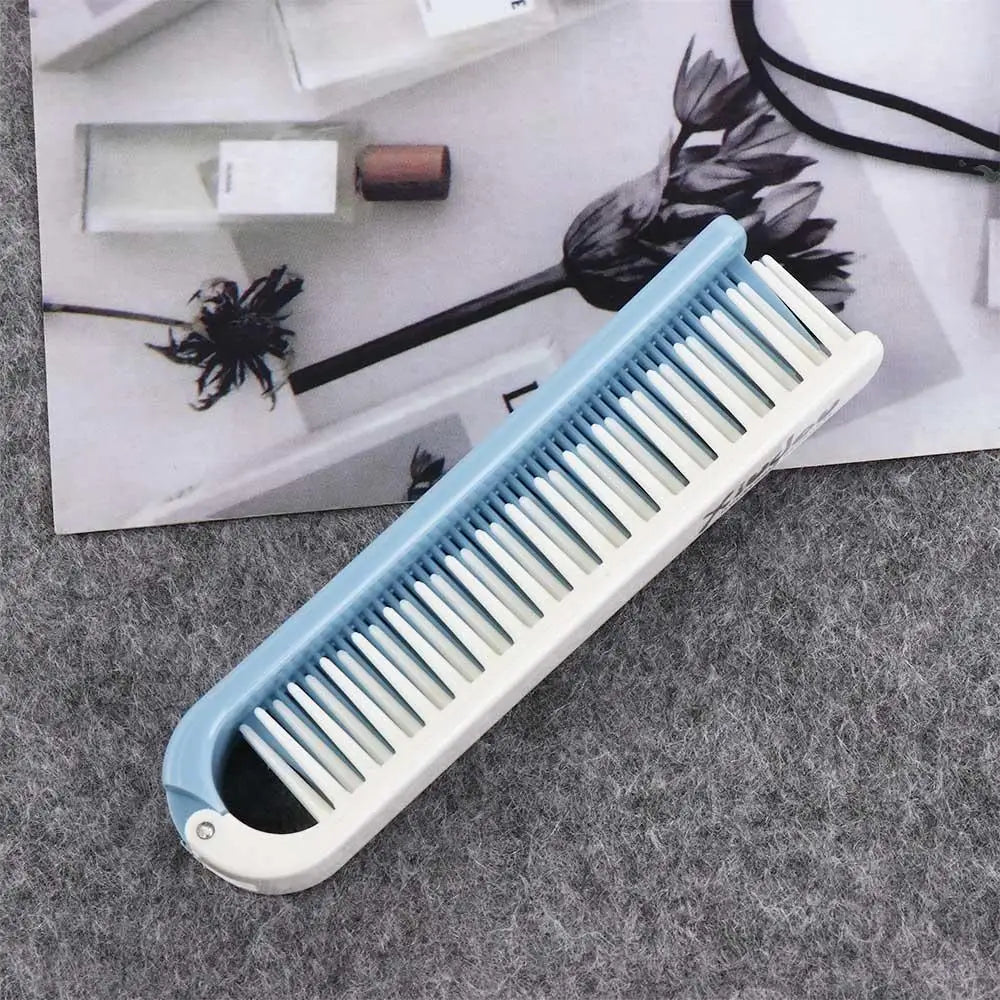 Travel Folding Comb Hair Clean Anti-static Random Color  Portable Handheld Travel Hair Brush Massage Hair Care Foldable Comb