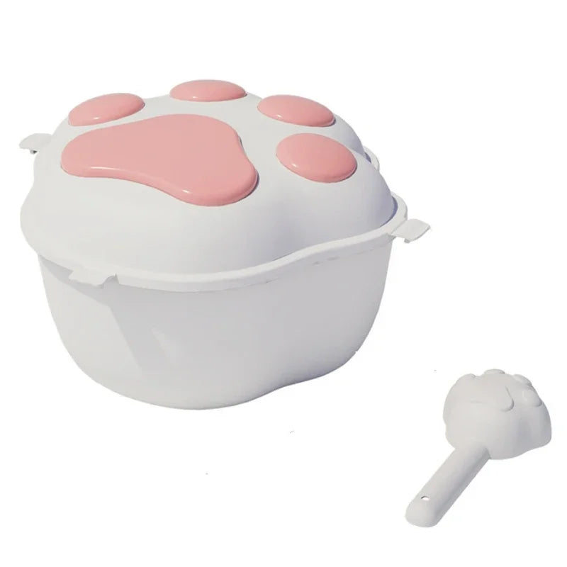 Pet Dog Cat Food Storage Container Moisture-proof Cat Dry Food Storage Bucket Plastic Storage Box Cat Food Spoon Dog Accessories