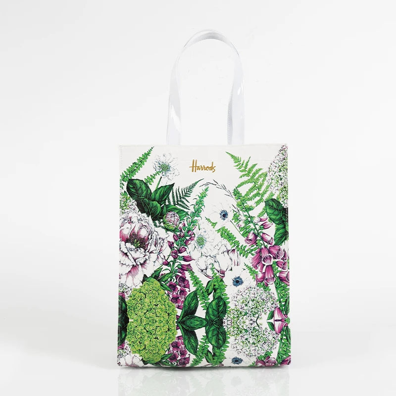 London Style PVC Reusable Shopping Purses Large Eco Friendly Flower Women's Tote Shopper Bag Summer Waterproof Beach Handbag