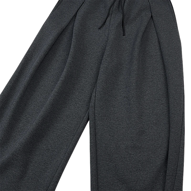 Inverted pleat wide leg jogger