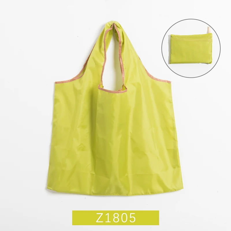 Folding Shopping Bag Eco-friendly Reusable Portable Shoulder Handbag for Travel Grocery Fashion Pocket Tote Bags