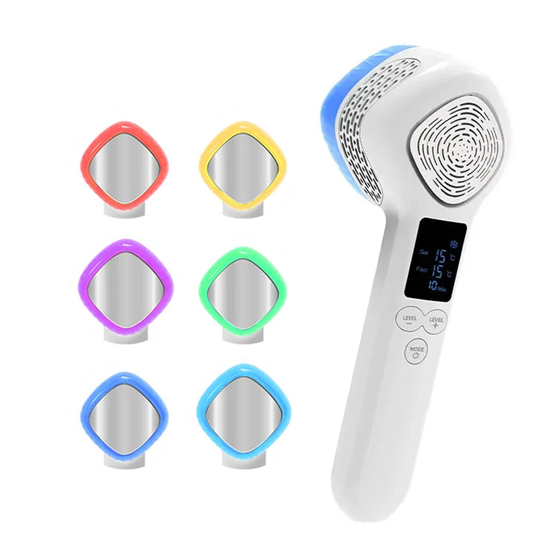 '-5 To 48 Degree Ice Hammer Face Massager Ice Massage Beauty Instrument 6 Colors Photon Light Therapy for Skin Rejuvenation