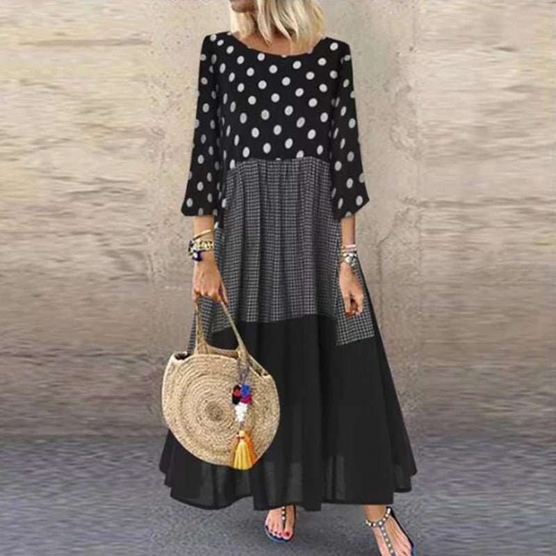 Women's Bohemian Ruffle Sundress 2025 Summer Sleeveless Floral Printed Maxi Long Dress Casual Loose Party