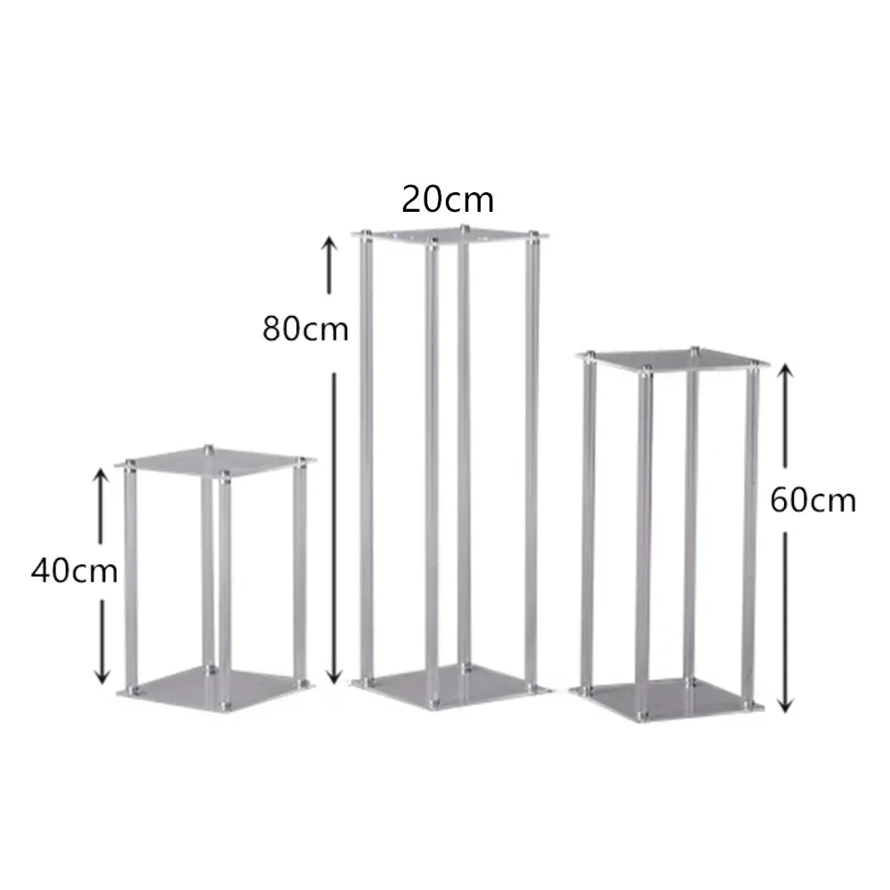 Acrylic Clear Vases for Wedding Centerpieces,, Engagement Home Party Table Decor Centerpiece , Rectangular Acrylic Flower Stand