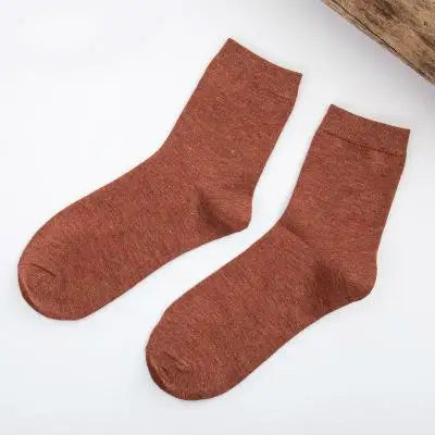 New Women's Bamboo Fiber Colorful Fashion Casual  Harajuku Solid Color Black White Cheap Socks Wholesale 5 Pairs