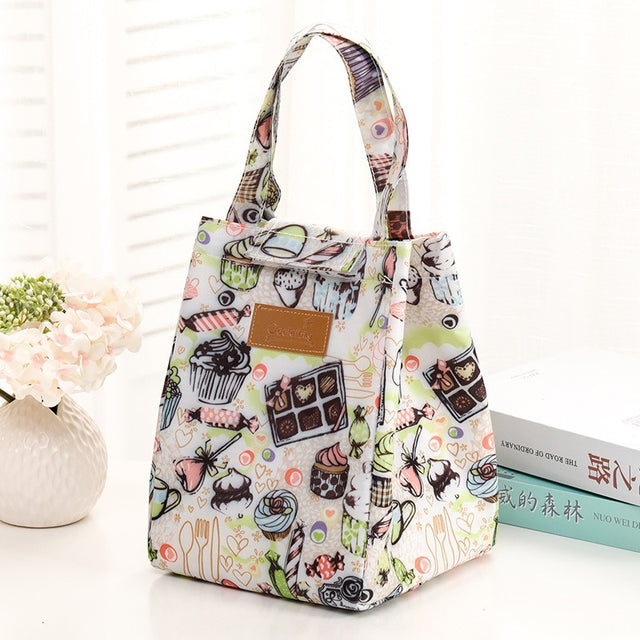 Travel or office food refrigerated bag men and women insulation cover to keep warm Oxford lunch bag Women's casual handbag
