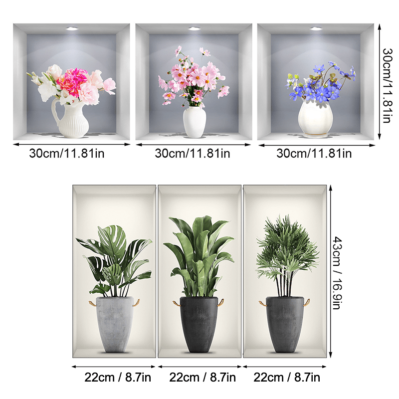 Cithway® Self-Adhesive 3D Plant Wall Stickers