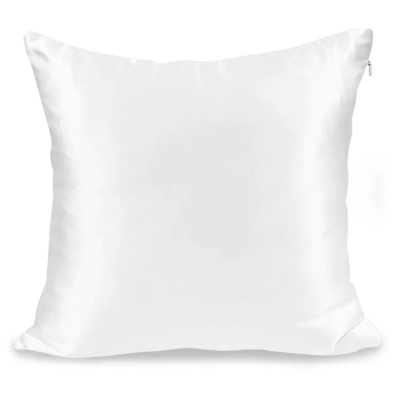 1pc Pillowcase Super Soft Imitated Satin Silk Pillowcase with Zipper for Hair and Skin  Breathable Both Sides Silk Pillow Case