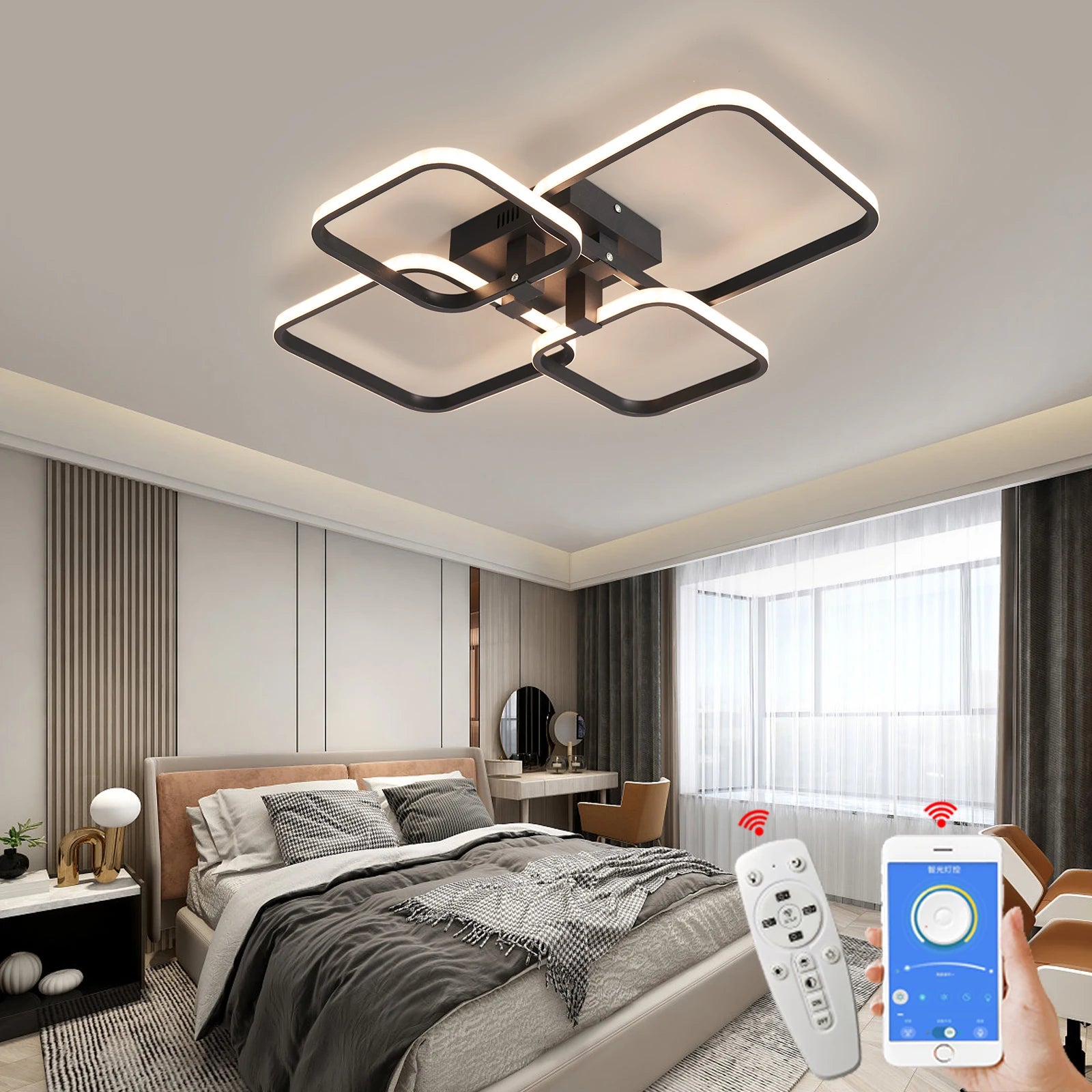 Dimming Modern led Ceiling Lights for living room bedroom studyroom Home decoration plafon led Ceiling Lamp Light fixture