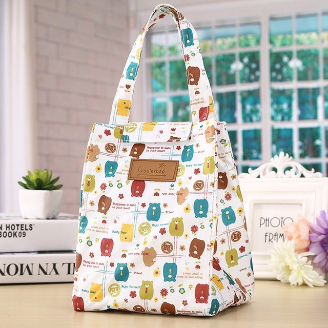 Travel or office food refrigerated bag men and women insulation cover to keep warm Oxford lunch bag Women's casual handbag