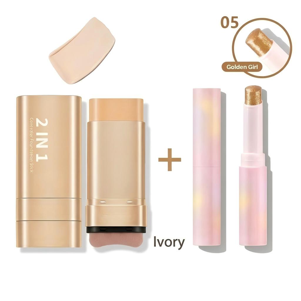 2-in-1 Foundation & Concealer Stick Full Coverage