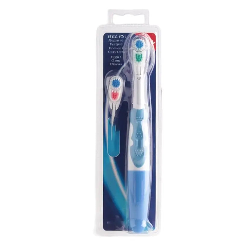 1 set Professional Oral Care Electric Toothbrush Revolving Brush  Nylon Bristles Rechargeable Teeth Brush With 2 Brush Heads