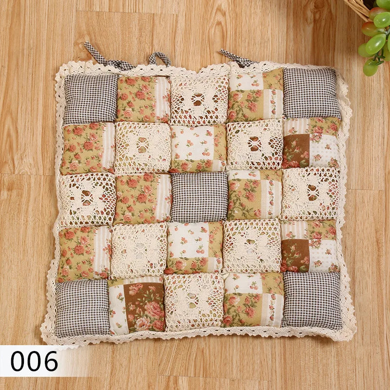 &40X40cm Flower Style Square Cotton Seat Cushion Sofa Car Mat Home Kitchen Chair Sit Pad Mat Pillows Home Decor