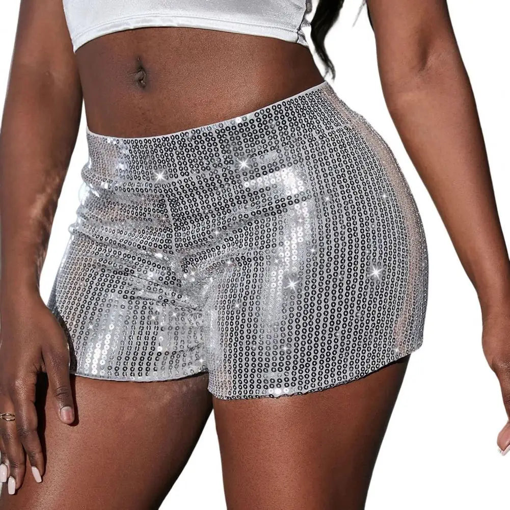 Sexy Sequin Women Shorts Shiny High Waist Dance Shorts Night Club Shorts Nightclub Shorts Short Pants Streetwear Clubwear