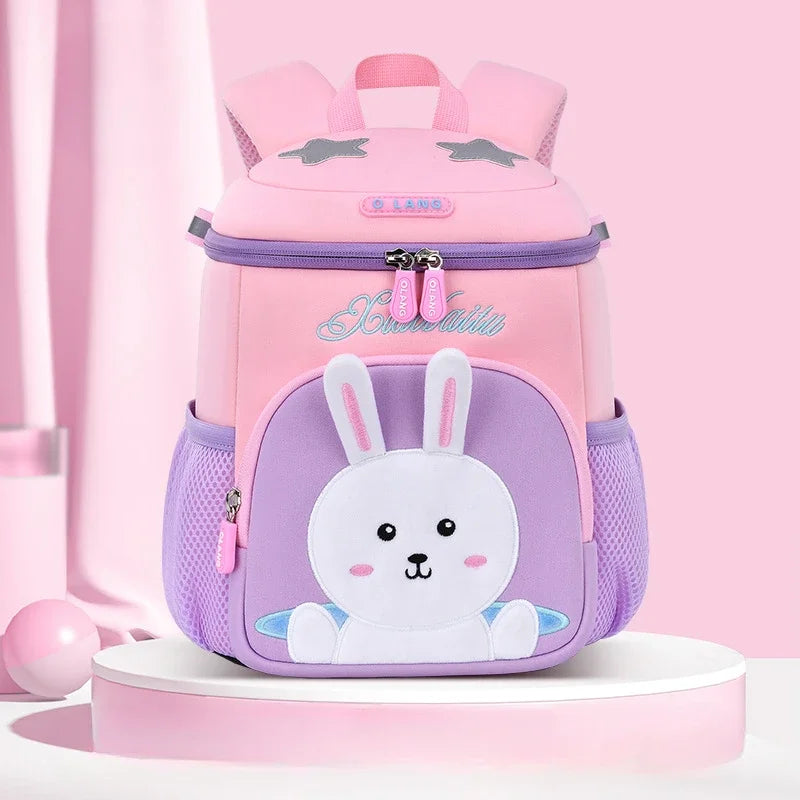 Children's Backpacks Cute Rabbit Girls Elementary School Backpack Cartoon Fashion Versatile Kids Pink Kindergarten Shoulder Bag