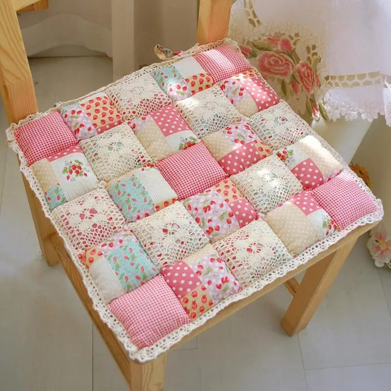 &40X40cm Flower Style Square Cotton Seat Cushion Sofa Car Mat Home Kitchen Chair Sit Pad Mat Pillows Home Decor