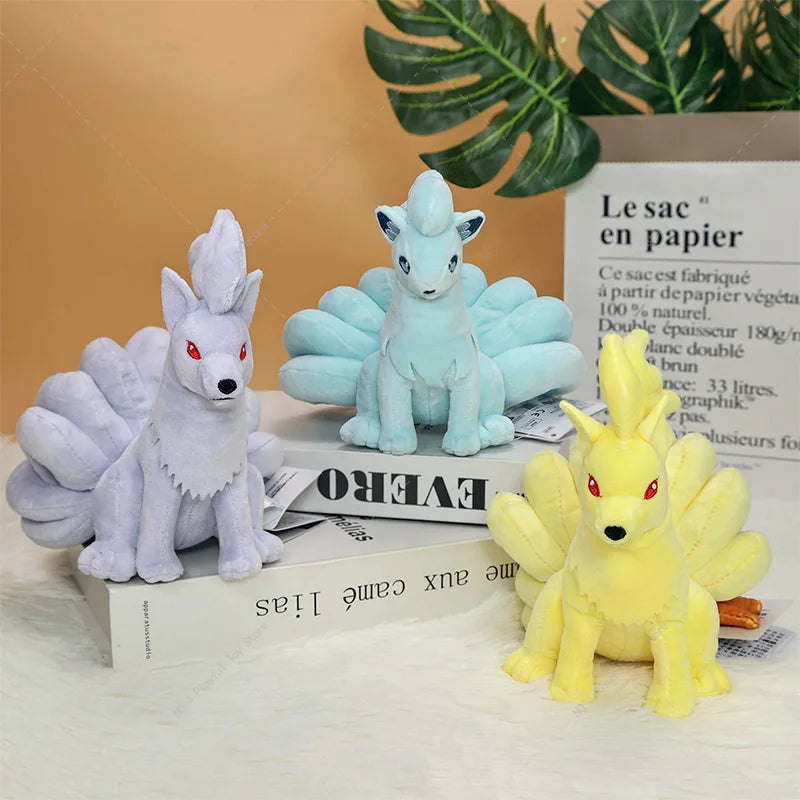 New Arrival Pokémon Plush Toy Ninetales Alolan Ninetales Shiny Ninetales Cute Soft Stuffed Toys Birthday Christmas Gift