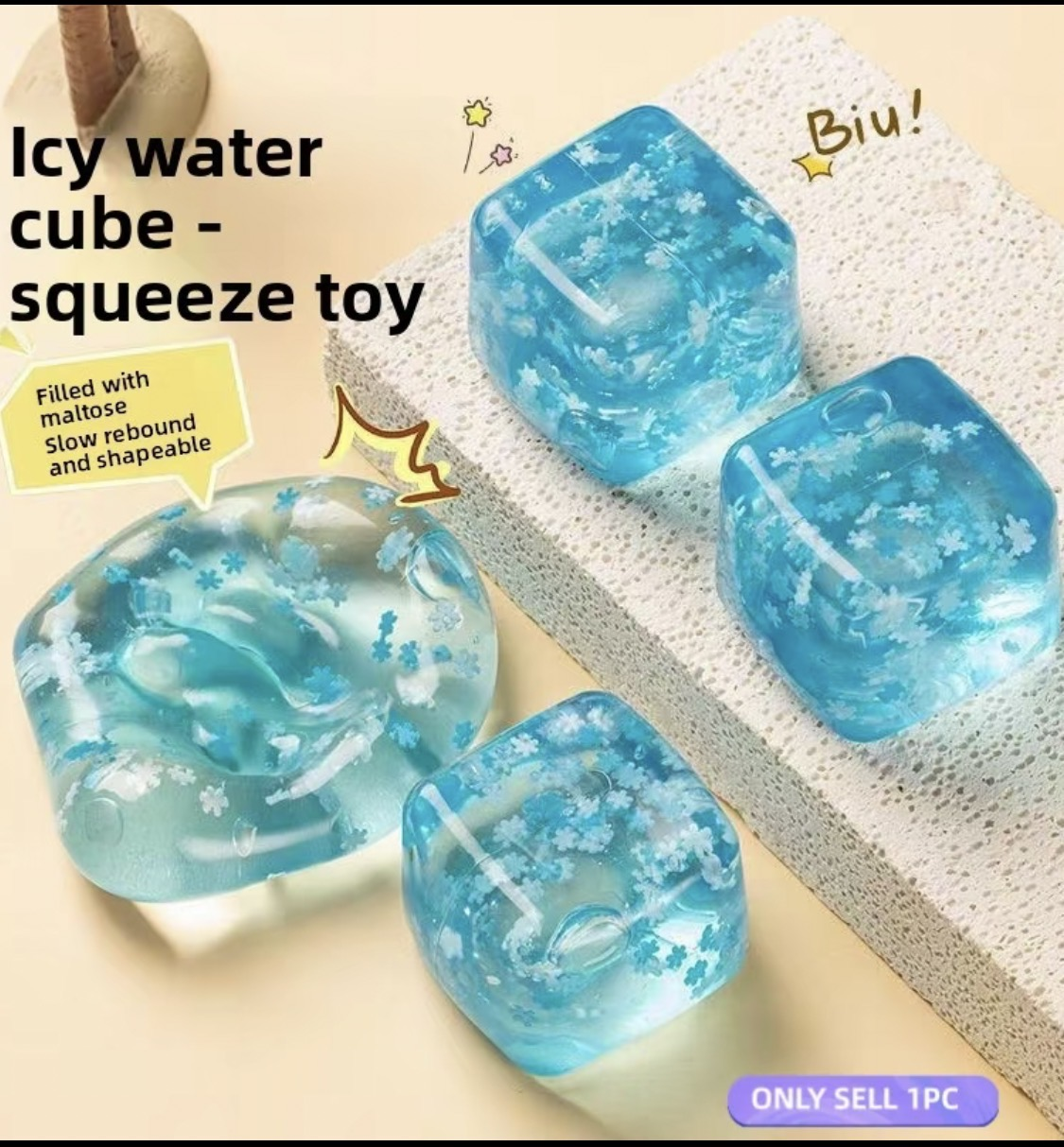 Cube Squeeze Sensory Toy, Super Durable Squishy, Returns To Shape, Random Colors, Stress Relief, Fun For Kids And Adults