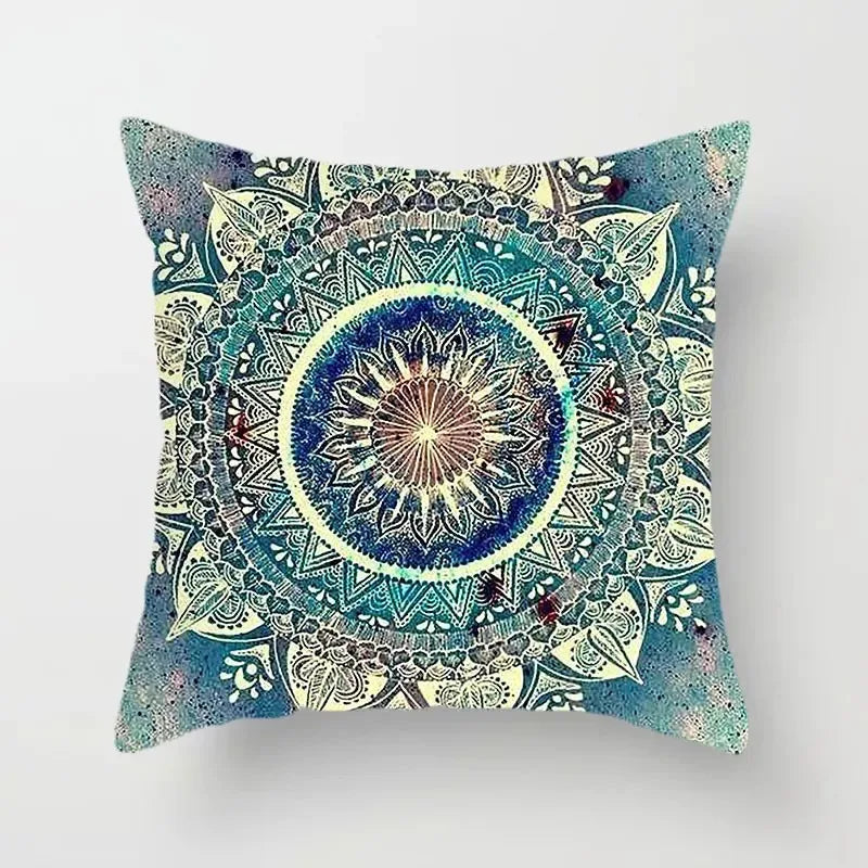 Pillowcase Decorative Sofa Bedroom Office Living Room Cushion Cover Abstract Geometric Bohemian Mandala Style Pillowcase