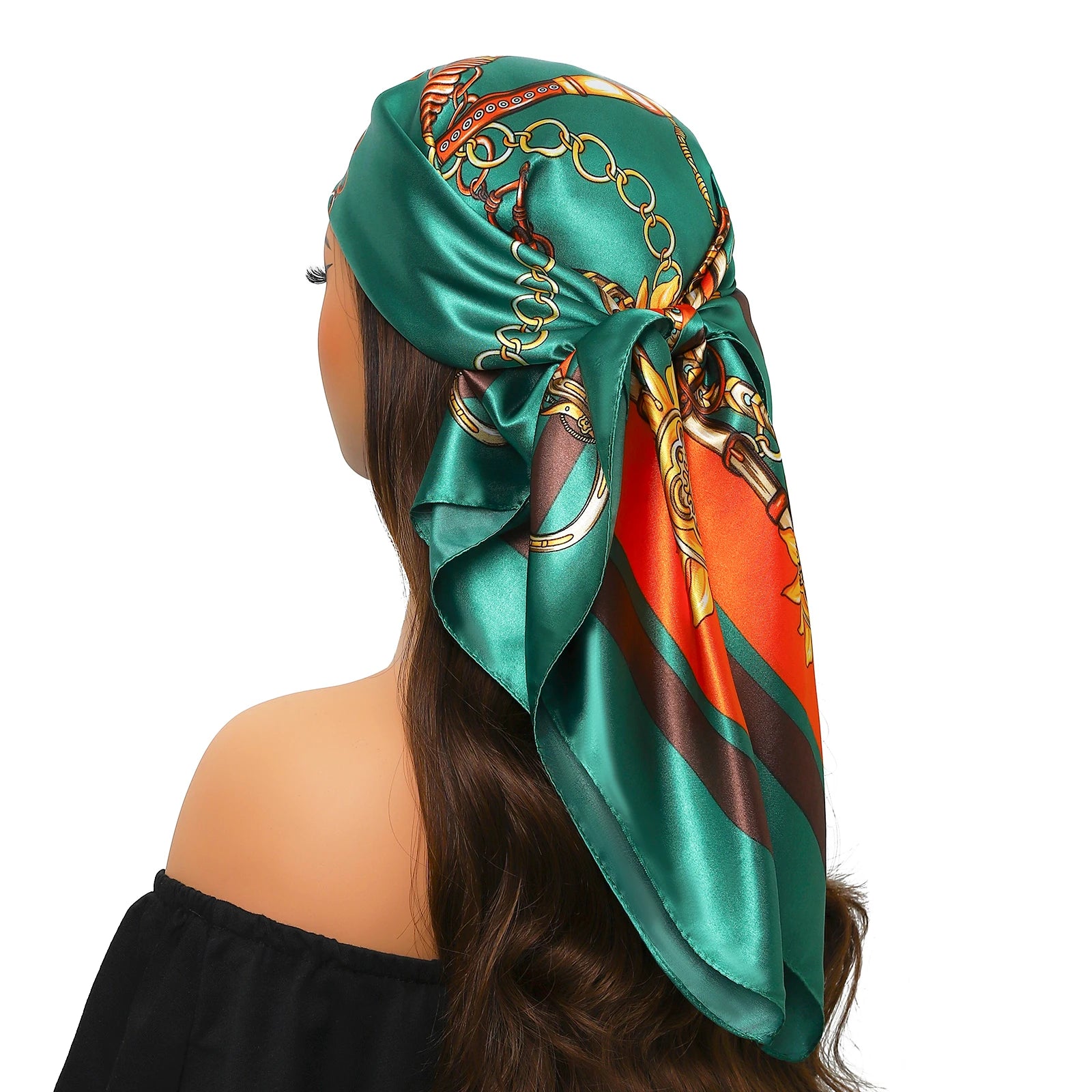 Print Headcloth Fashion Flower Square Shawls Popular 90X90CM Bandannas Four Seasons Kerchief Luxury Sunscreen Silk Scarves