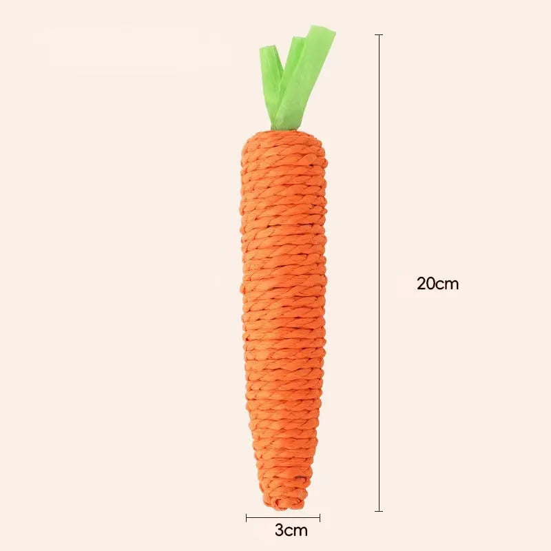 Carrot Cat Toys Pet Toys Durable Paper Rope Woven Puppy Chew Toys for Cats Molar Cleaning Teeth Pet Supplies Cat Accessories