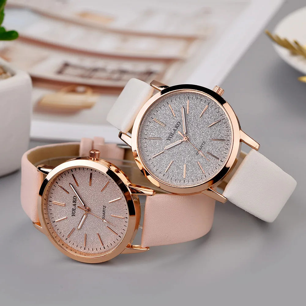 Women's Watches Brand Luxury Fashion Ladies Watch Leather Watch Women Female Quartz Wristwatches Montre Femme