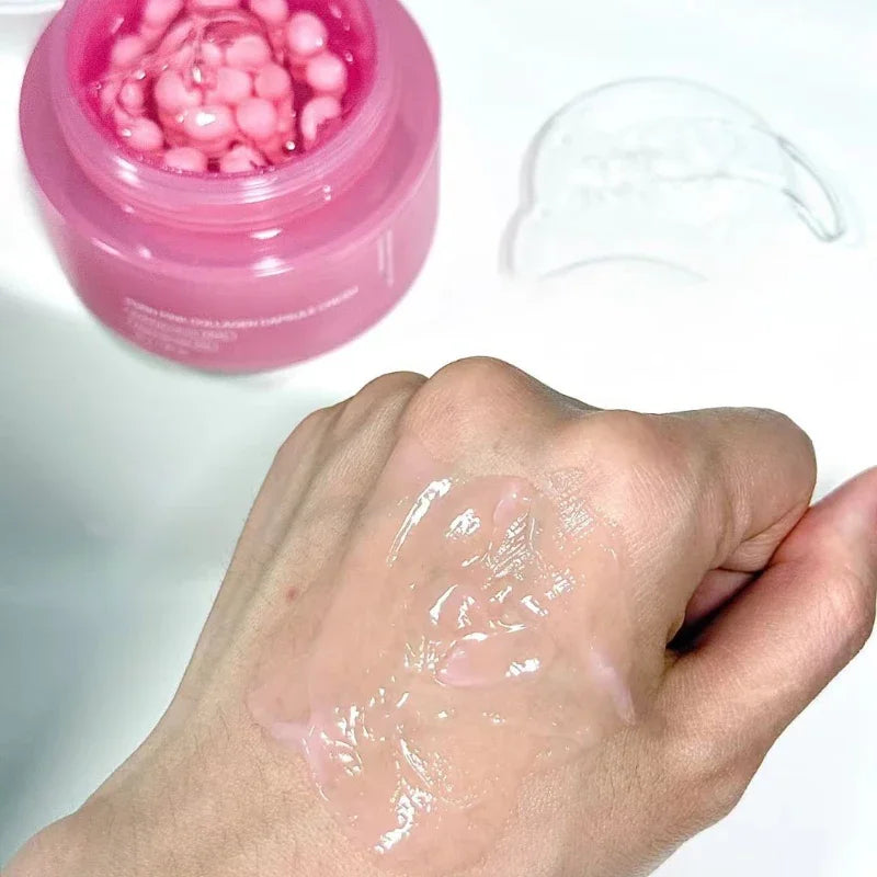 PDRN Collagen Capsule Cream Face Moisturizer Lightweight Cream With Niacinamide For Uneven Skin Tone Korean Skin Care
