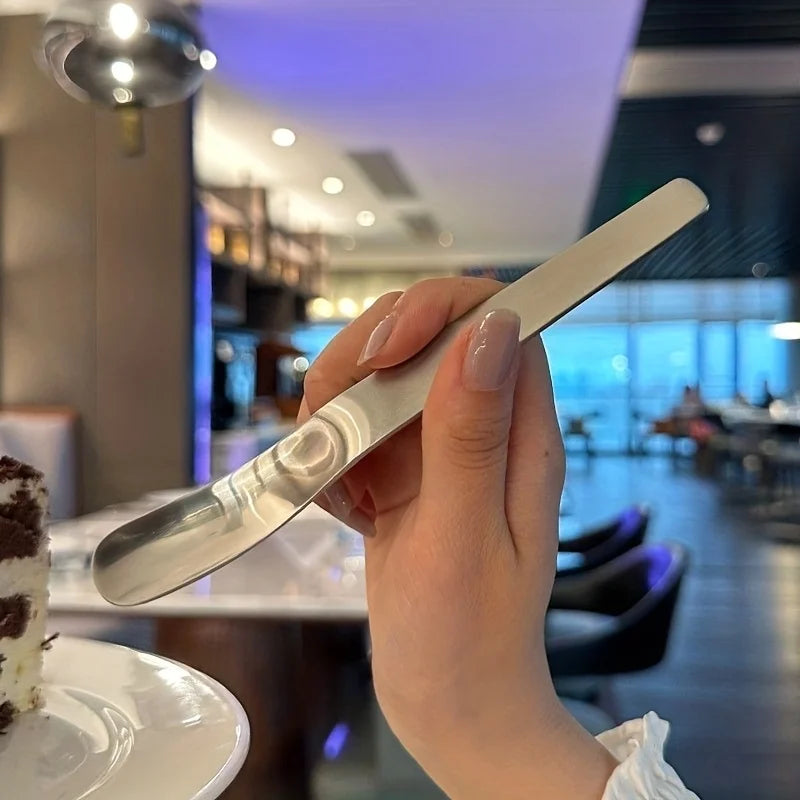 Dessert Spoon Long Handle, Mixing Yogurt Oatmeal Spoon Exquisite Coffee Spoon, Stainless Steel Cake Spoon Jar Ice Cream Spoon