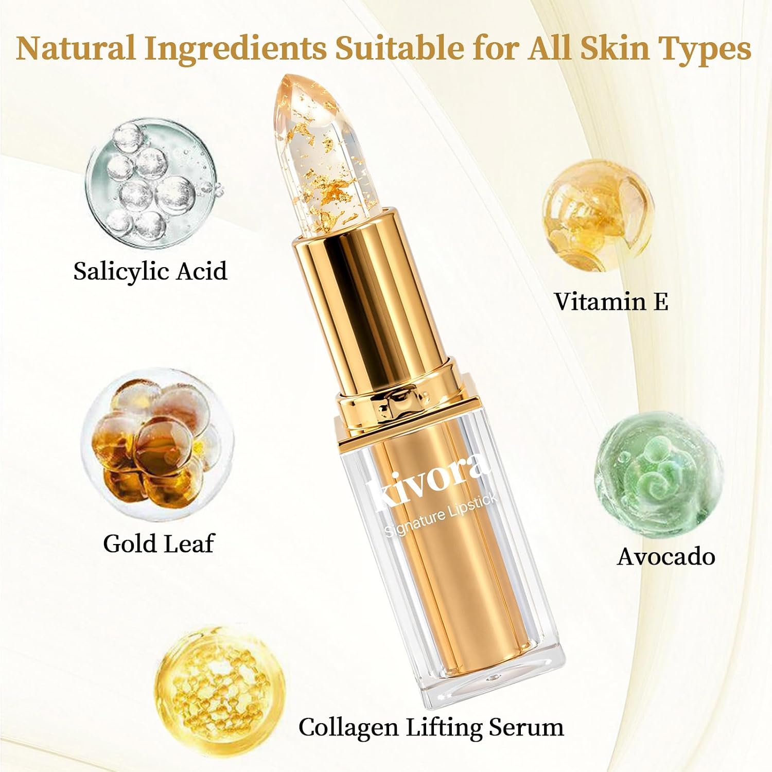 Kivora Lipstick for Mature Lips, 2026 New Kivora Signature Lipstick Color Changing Long Lasting, True Tone pH Adjusting Lipsticks, Skin-Adaptive, Deeply Moisturizing, Lighten Lip Lines