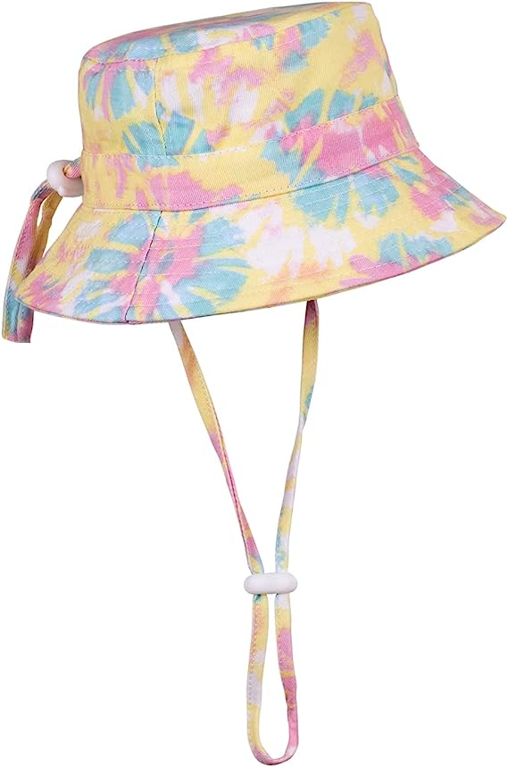 LUCKYSONG Adjustable Wide Brim Sun Hat - Summer Bucket Hat  for Infant Toddler and Kids UPF 50+
