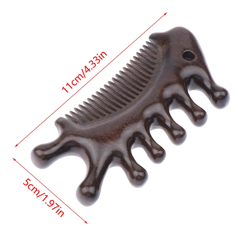 Sandalwood Massage Comb Head Neck Nose Cheeks Hair Multifunctional Massage Comb Body Meridian Comb