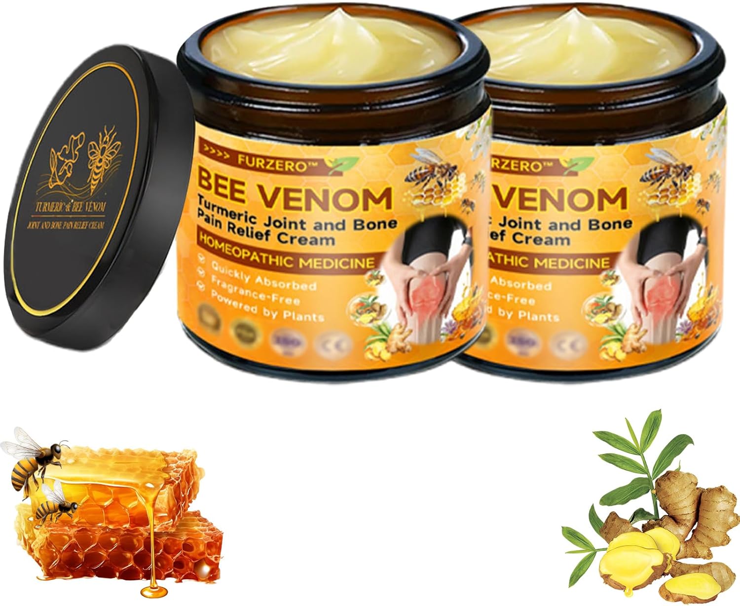 Bee Venom Turmeric Joint and Bone Pain Relief Cream, Professional Bee Venom Joint Therapy Pain Relief Gel, Bee Venom Joint Relief Gel is effective in relieving pain in the back, neck, hands and knees