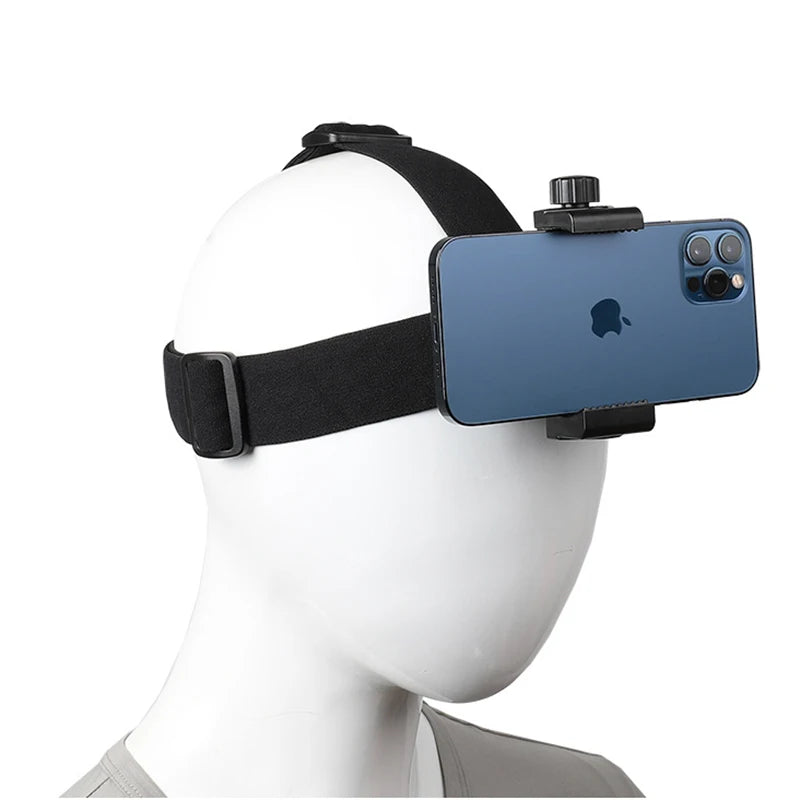 Head Strap Mount Cell Phone With Mobile Phone Clip Holder for Iphone Xiaomi Huawei Samsung for POV and Vlog