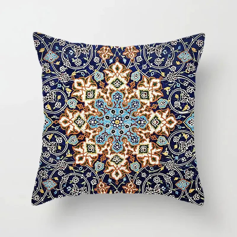 Pillowcase Decorative Sofa Bedroom Office Living Room Cushion Cover Abstract Geometric Bohemian Mandala Style Pillowcase