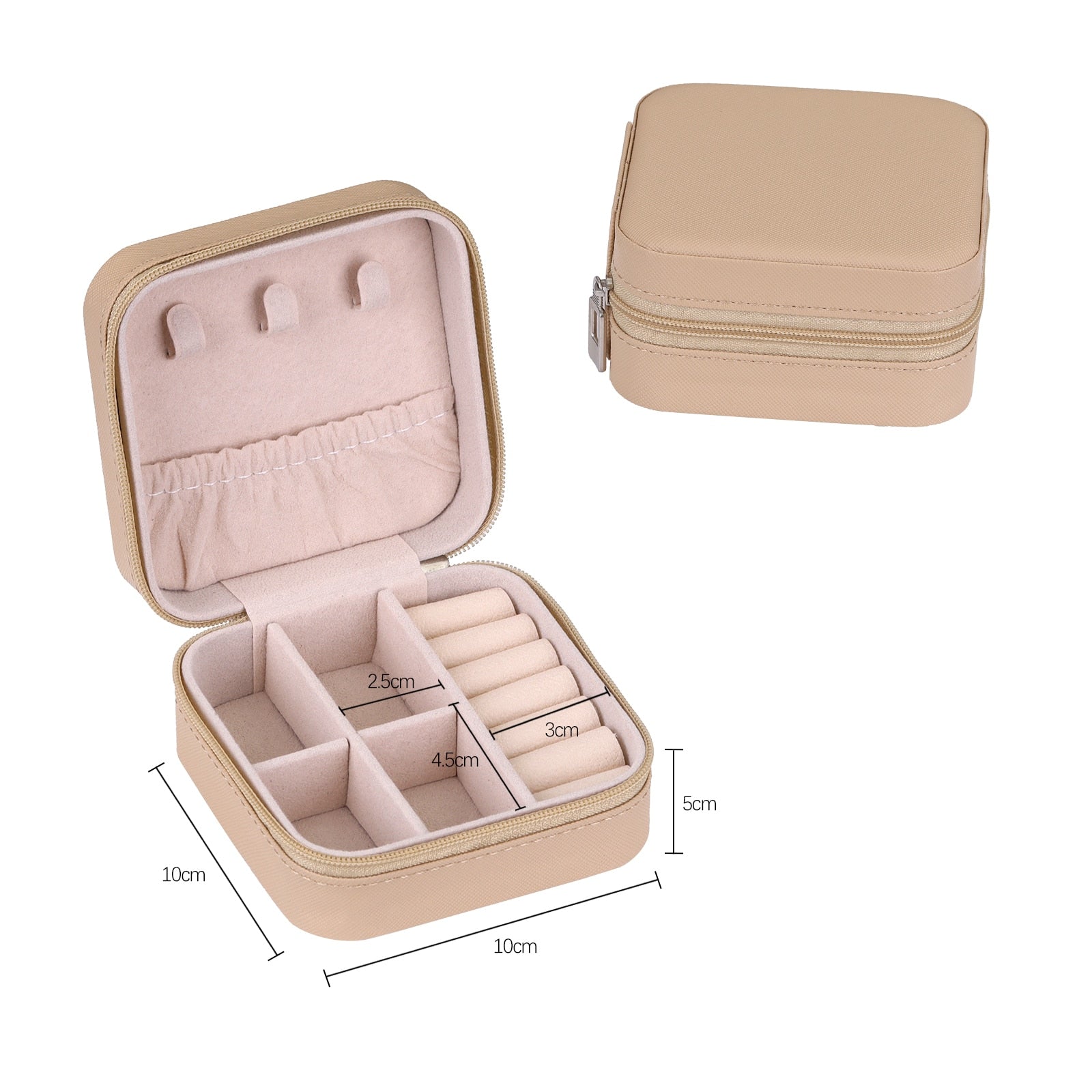 Portable Jewelry Storage Box Travel Organizer Jewelry Case Leather Storage Earrings Necklace Ring Jewelry Organizer Display