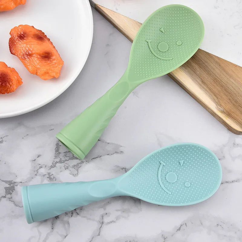 Household kitchen upright plastic rice spoon, perfect for every cooking