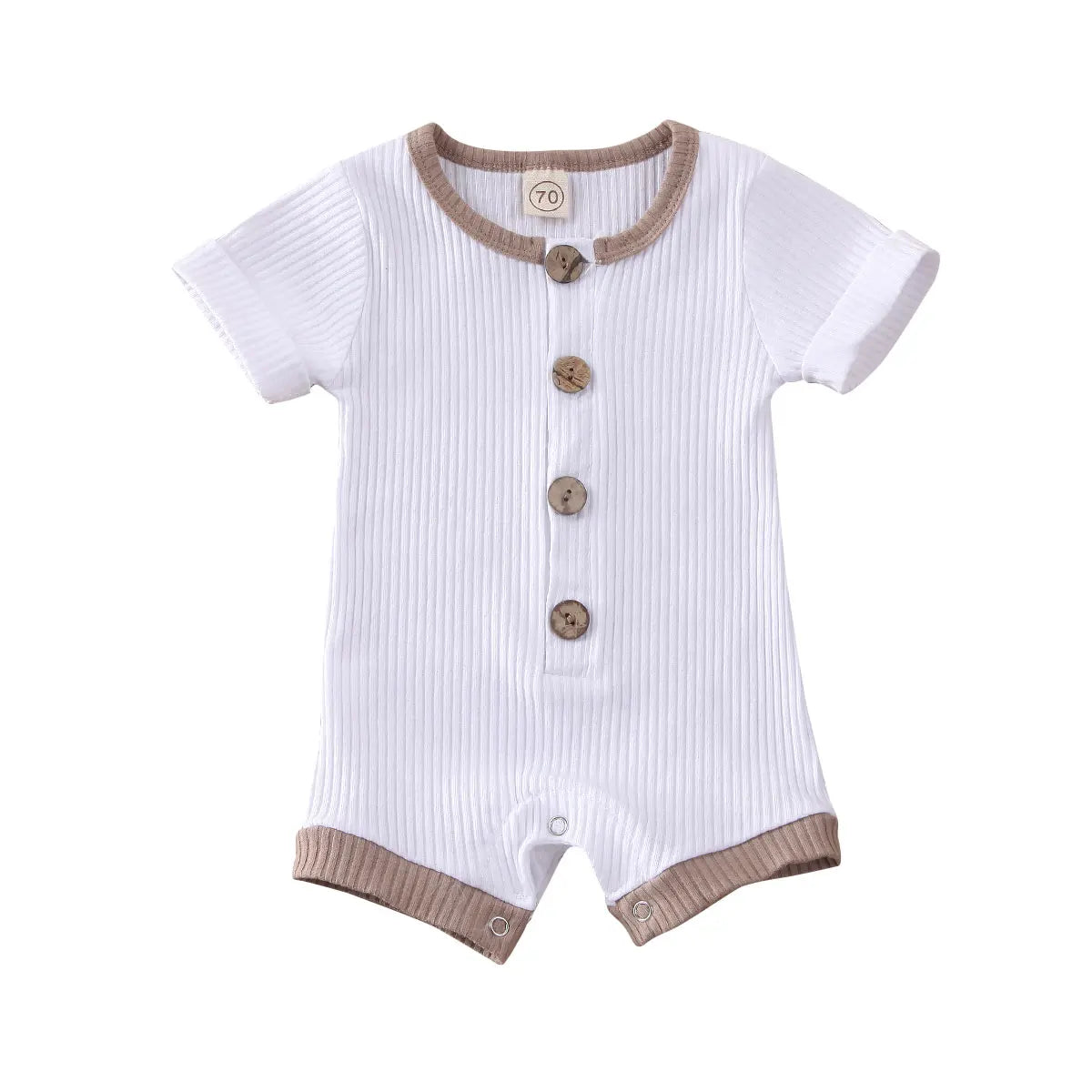 US Stock 0-18M Newborn Baby Boys Girls Clothes Short Sleeve Cotton Jumpsuit Bodysuit Cotton Outfit Summer
