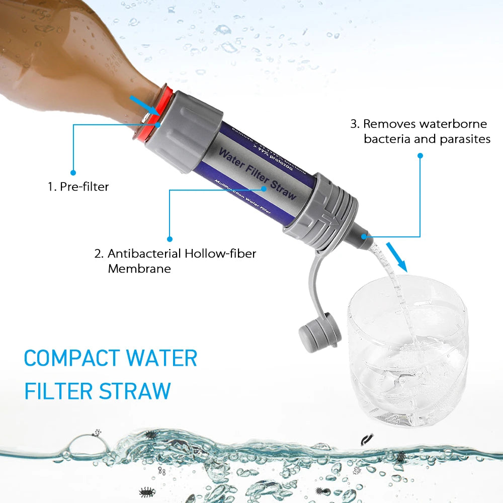 Outdoor Water Filter System 5000 Liters Water Filtration Straw