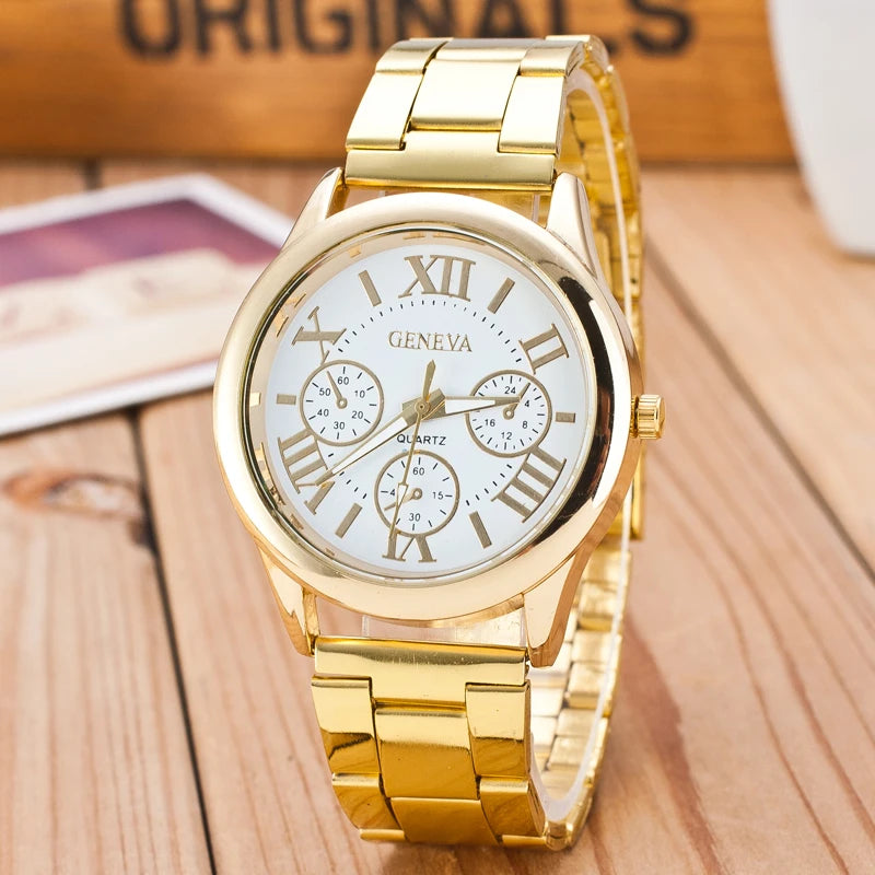 Quartz Movement High Quality Classic Women Stainless Steel Waterproof Ladies Watch