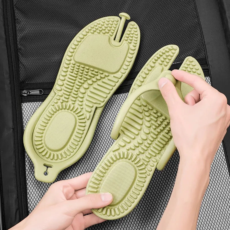 Men And women Cloud Slippers 39 Eva Foldable Travel Hotel Massage Flip Flops Summer Shose Happy Flops Bathroom Shoes Dames 2024