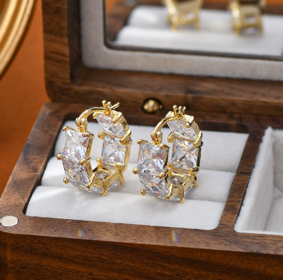 Premium Geometric C-Shaped Earrings