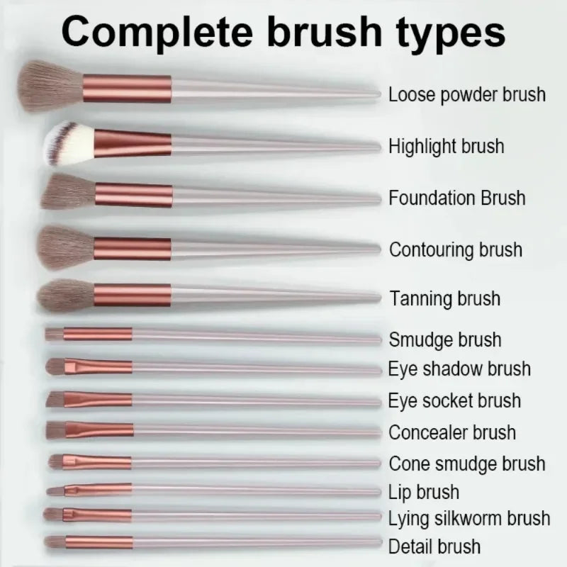 HOT13 PCS Makeup Brushes Set Eye Shadow Foundation Women Cosmetic Brush Eyeshadow Beauty Foundation Brush Soft Make Up Tools