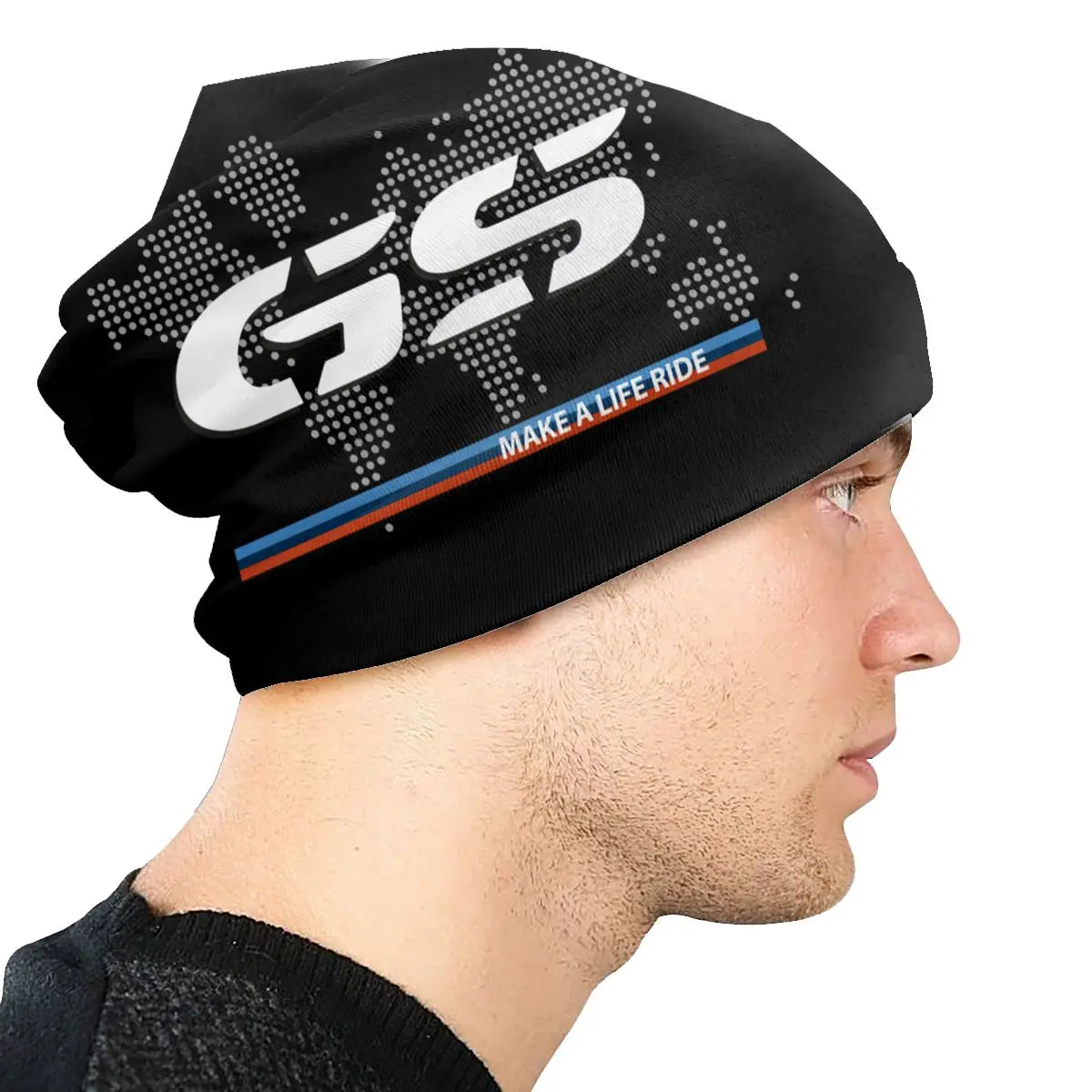 Make A Life Ride GS Motorcycle Adventure Bonnet Beanie Knitting Hat Women Men Unisex Warm Winter Skullies Beanies Caps for Ski