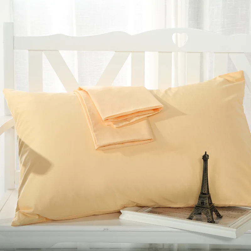 48x74cm Cotton Pillowcase Soft Comfortable Solid Color Pillow Case Queen King Sleeping Pillows Covers Pillowcases Home Textile
